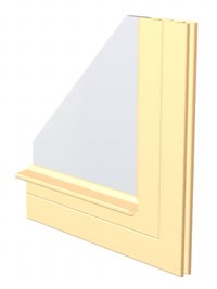 drawing of XIR Model invisible style storm window for historic homes and buildings